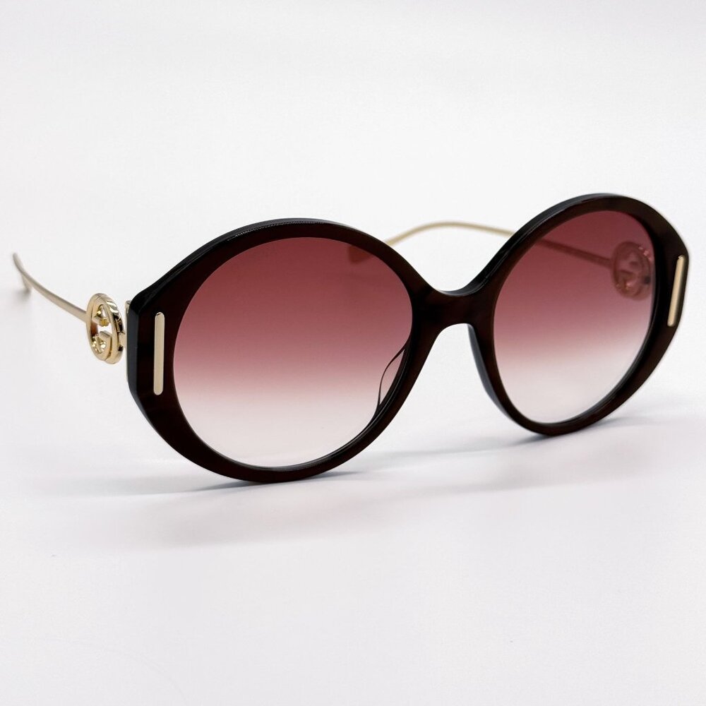 NEW GUCCI SUNGLASSES GG1202S 004 GOLD/BLACK WOMEN EYEWEAR GUCCI - Picture 7 of 12
